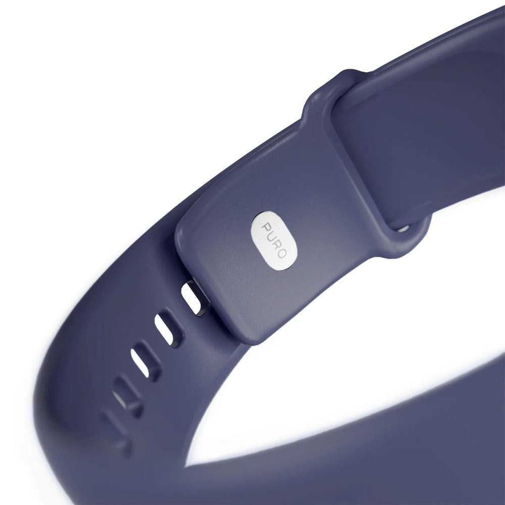 Apple Watch (42/44/SE/45/46/49mm) Puro ICON Silicone Watch Strap - Crown Blue