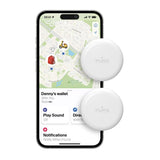 Puro Find Me Mini Dual Smart Tracker - Apple Find My & Android Find Hub - 2 pcs - White