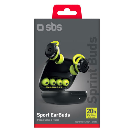 SBS Sprint Buds - True Wireless Sports Earphones - In-Ear - Black / Green