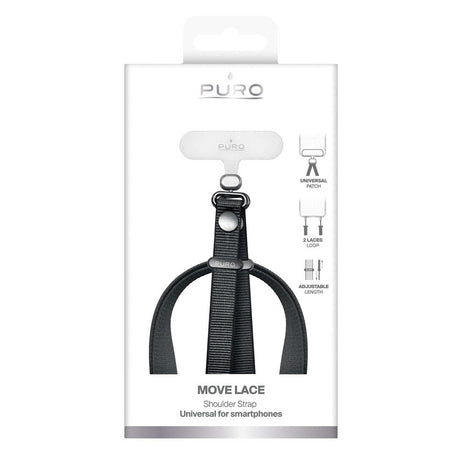 Puro Move Lace Mobile Strap with Insert Plate - Black