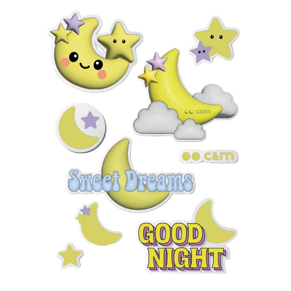 Case&Me Decorative Stickers - Yellow / Moon