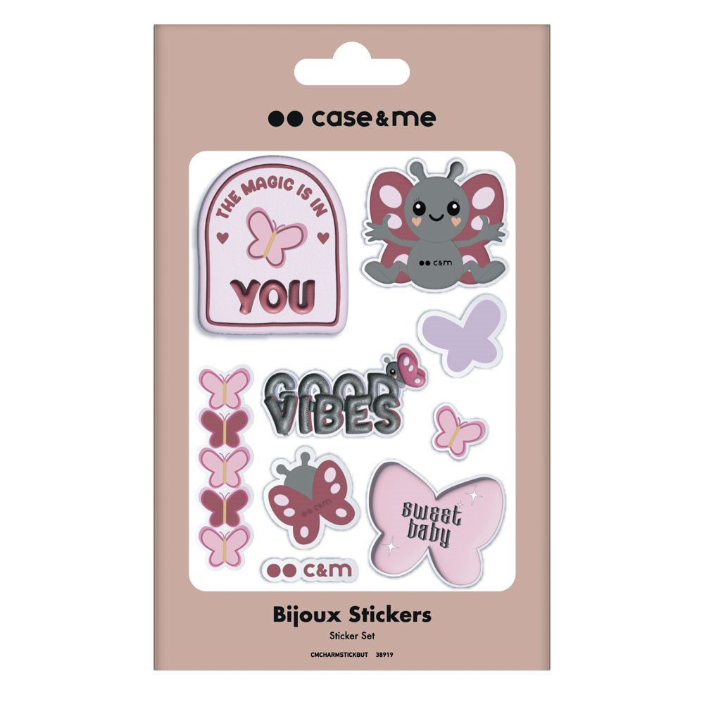 Case&Me Decorative Stickers - Pink / Butterfly