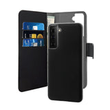 Samsung Galaxy S21 FE Puro Detachable 2-in-1 Eco Leather Wallet Case - Black