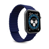 Apple Watch (42-45mm) Puro ICON Link Silicone Strap in Size. M/L - Blue