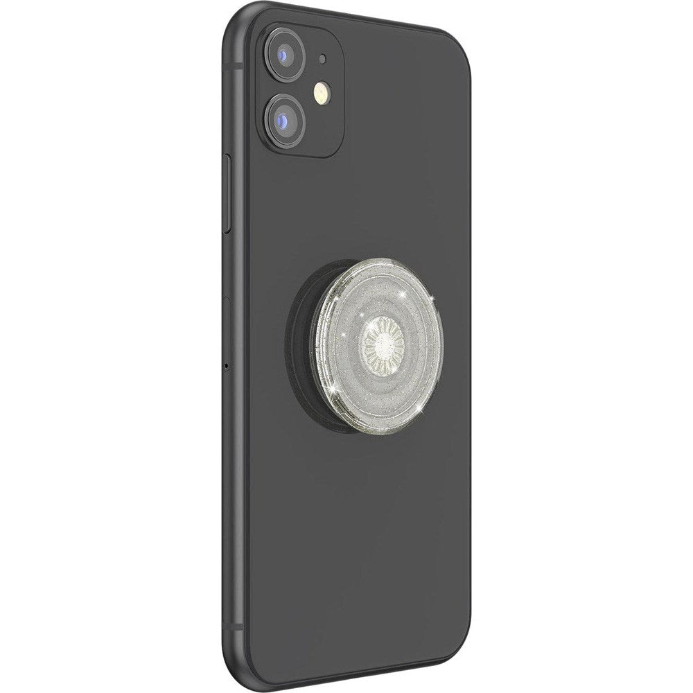 POPSOCKETS PopGrip Original Glitter Silver Removable Grip with Stand Function