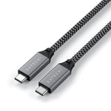 Satechi USB4 PD 100W USB-C to USB-C Cable 25cm - Sort