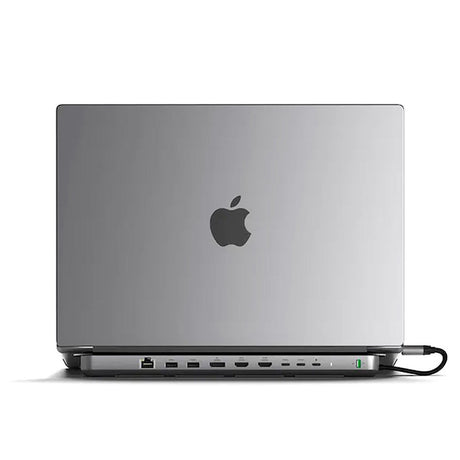 Satechi Dual Dock Stand - USB-C MultiPort Hub - Gray / Black