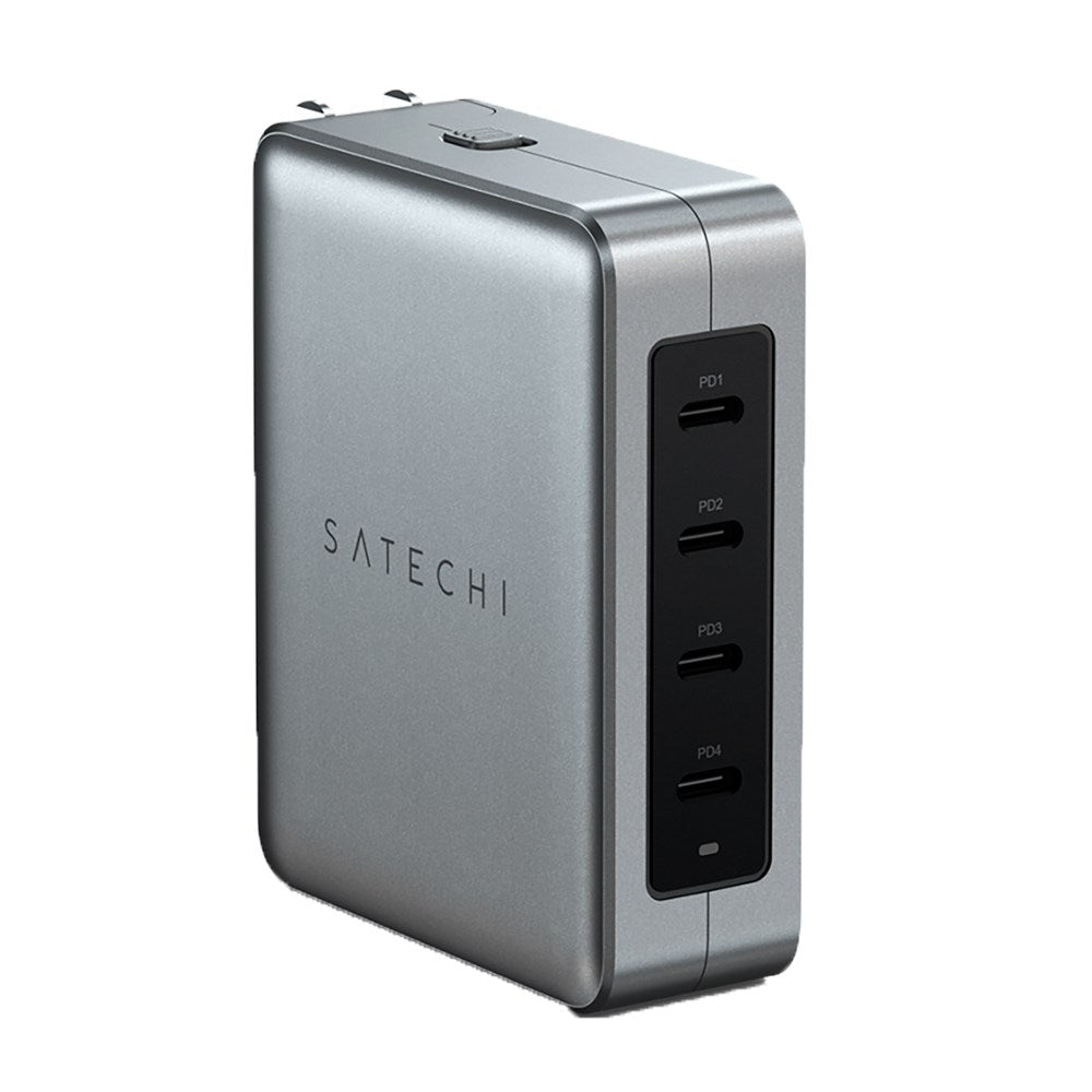 Satechi 145W GaN PD Travel Charger w. 4 x USB-C - Space Grey