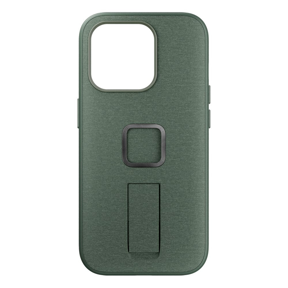 Peak Design iPhone 15 Pro Fabric Case V2 with SlimLink Bracket & Finger Loop - MagSafe Compatible - Sage