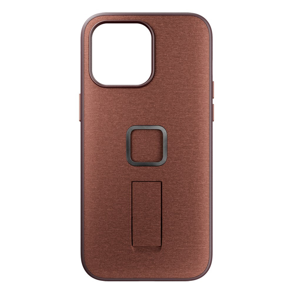 Peak Design iPhone 15 Pro Max Fabric Case V2 with SlimLink Bracket & Finger Loop - MagSafe Compatible - Redwood