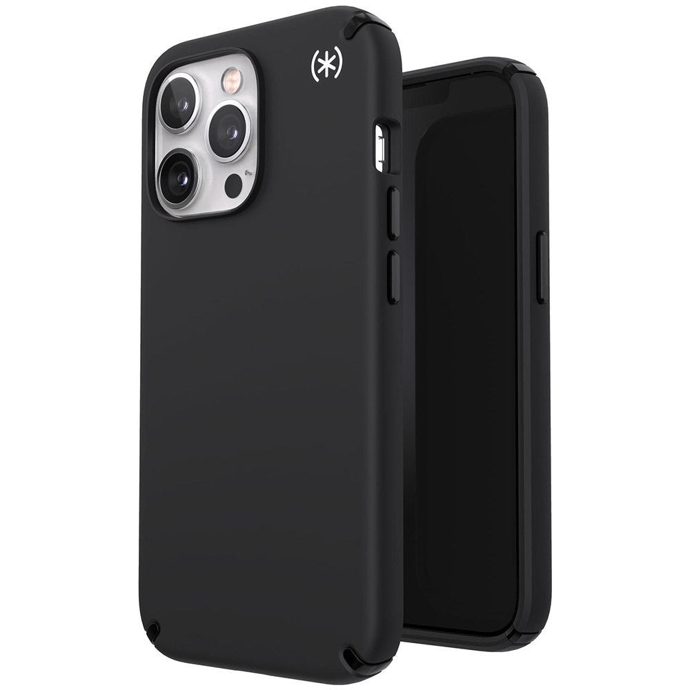 iPhone 13 Pro Speck Presidio2 Pro Case - Soft Touch - Antibacterial - MagSafe Compatible - Black