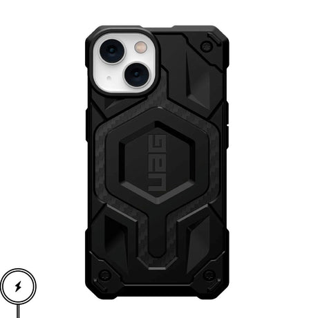 iPhone 14 / 13 UAG MONARCH Pro Series Back Case - Carbon Fiber - MagSafe Compatible - Black