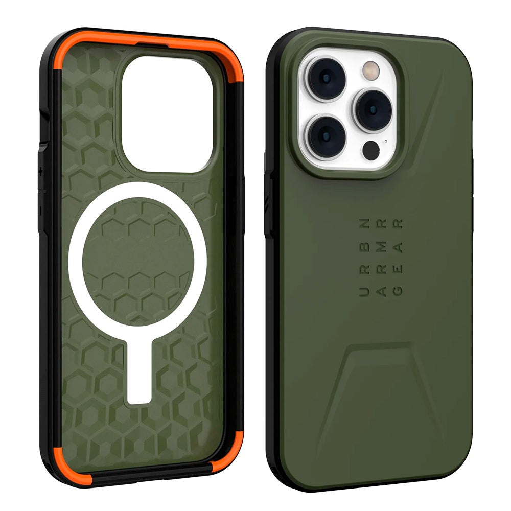 iPhone 14 Pro UAG CIVILIAN Series Case - MagSafe Compatible - Olive