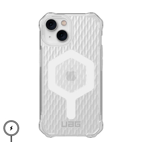 iPhone 14 / 13 UAG ESSENTIAL ARMOR Series Case - MagSafe Compatible - Frosted Ice - Transparent