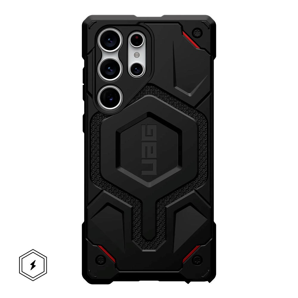 Samsung Galaxy S23 Ultra UAG MONARCH Pro Series Drop Proof Case - MagSafe Compatible - Kevlar Black