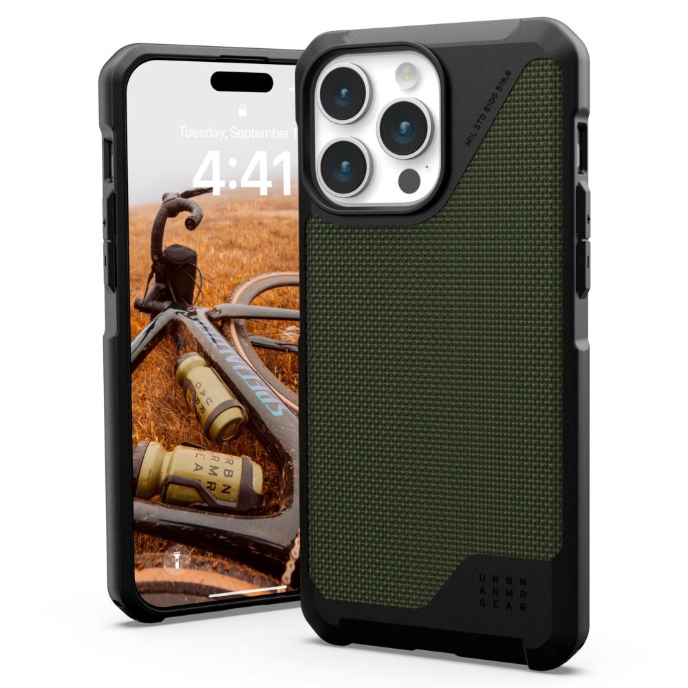 iPhone 15 Pro Max UAG METROPOLIS LT Series Case - DuPont™ Kevlar - MagSafe Compatible - Olive