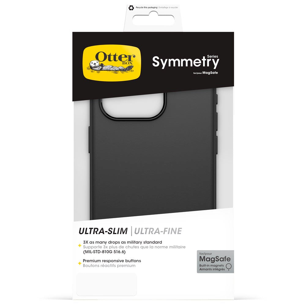 OtterBox Symmetry Series iPhone 15 Pro Case - MagSafe Compatible - Black