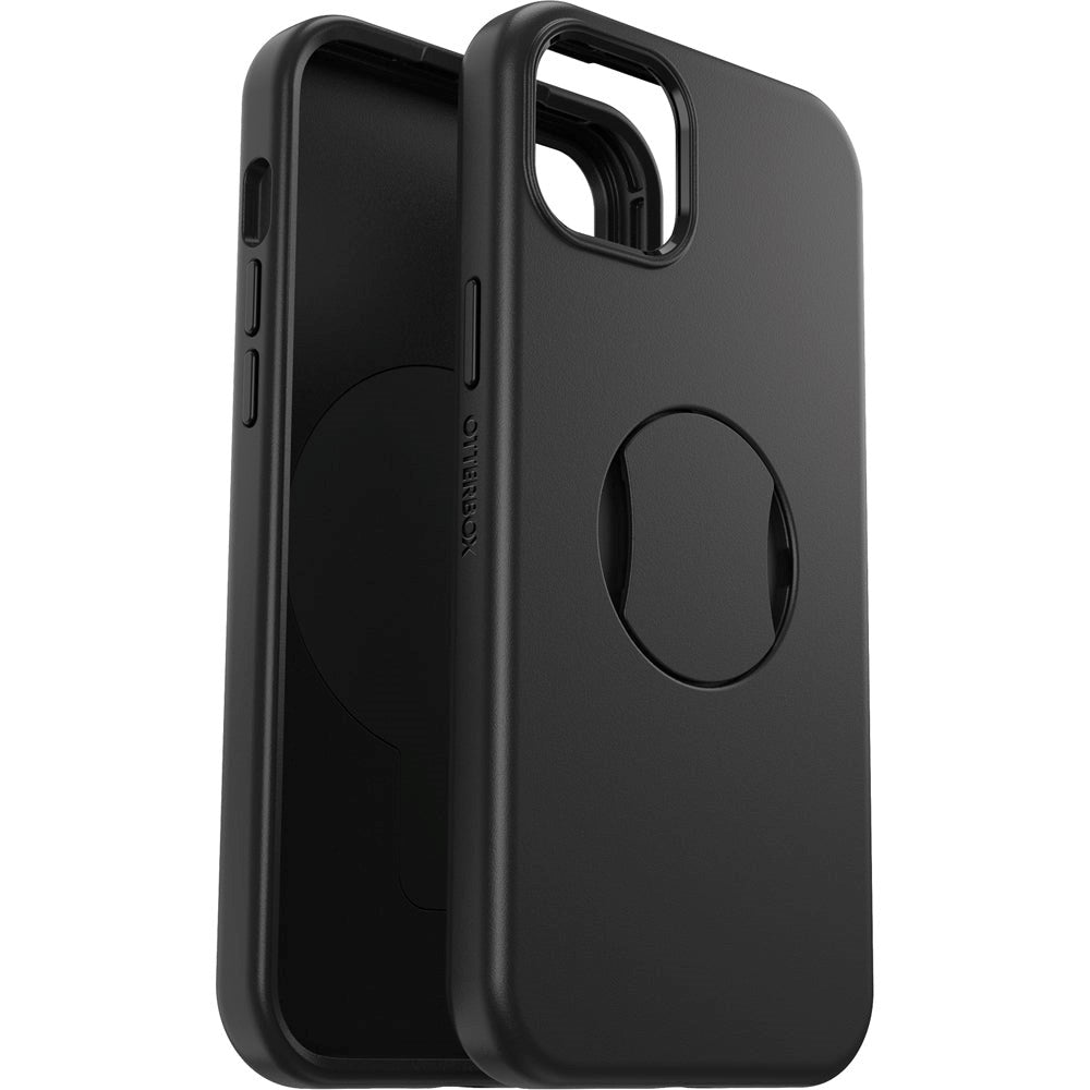 OtterBox Symmetry Series iPhone 15 Plus Drop Proof Case with OtterGrip - MagSafe Compatible - Black