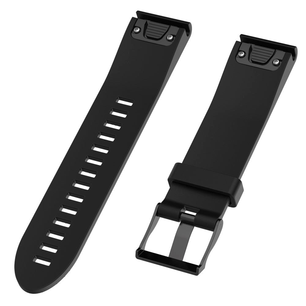 Universal Garmin 20mm QuickFit Neutral Silicone Strap incl. Screwdrivers - Black