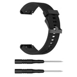 Universal Garmin 20mm QuickFit Neutral Silicone Strap incl. Screwdrivers - Black