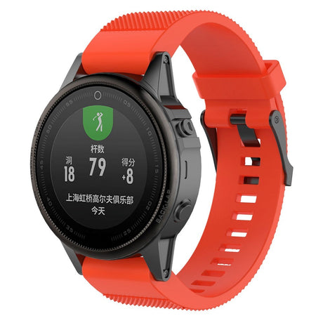 Garmin Fenix 5s & 5s Plus / 6s & 6s Pro Grooved Silicone 20mm QuickFit Strap incl. Screwdriver - Orange