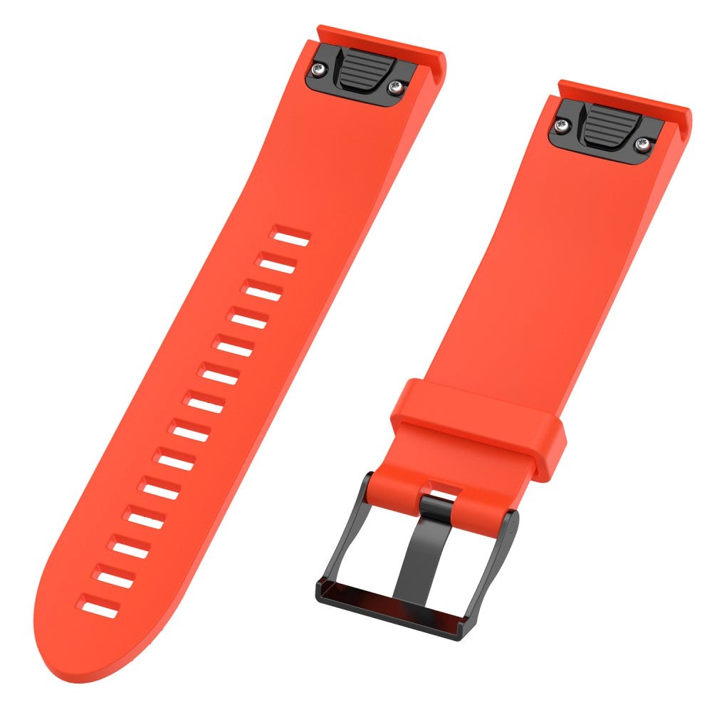 Garmin Fenix 5s & 5s Plus / 6s & 6s Pro Grooved Silicone 20mm QuickFit Strap incl. Screwdriver - Orange