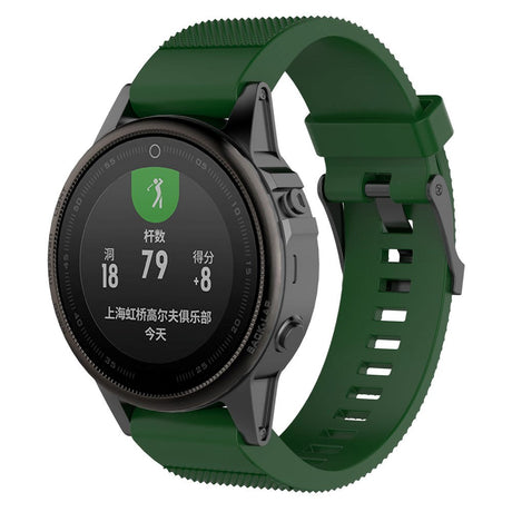 Universal Garmin 20mm Neutral Silicone Strap incl. Screwdrivers - Dark Green