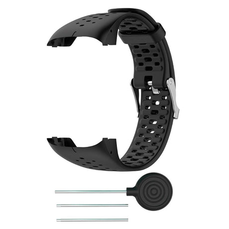 Polar M430 w. holes Silicone Strap - Black