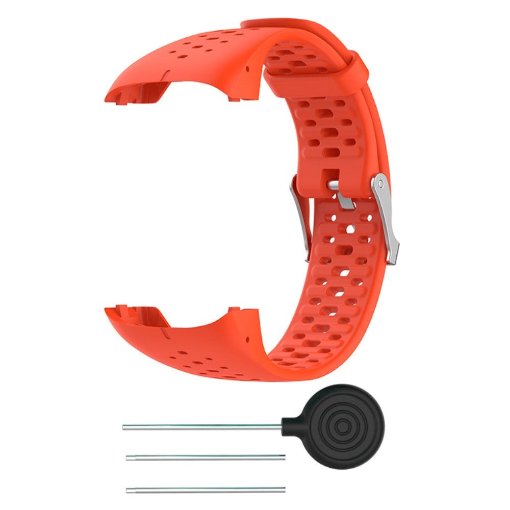 Polar M430 w. holes Silicone Strap - Orange