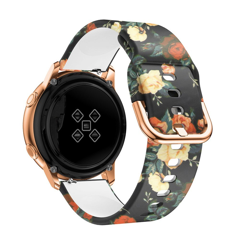 EIDERWOOD Universal (20mm) Smartwatch Silicone Strap - Roses