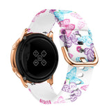 EIDERWOOD Universal (20mm) Smartwatch Silicone Strap - Butterflies