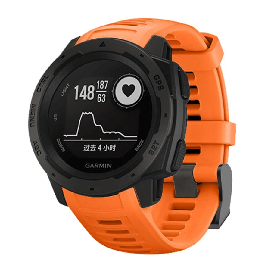 Garmin Instinct 22mm Silicone Strap w. Pins - Orange