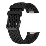 Fitbit Charge 6 / 5 Silicone Strap w. Holes - Black