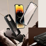 iPhone 15 Pro SUPCASE Unicorn Beetle Pro Tough Case w. Screen Protector - Black