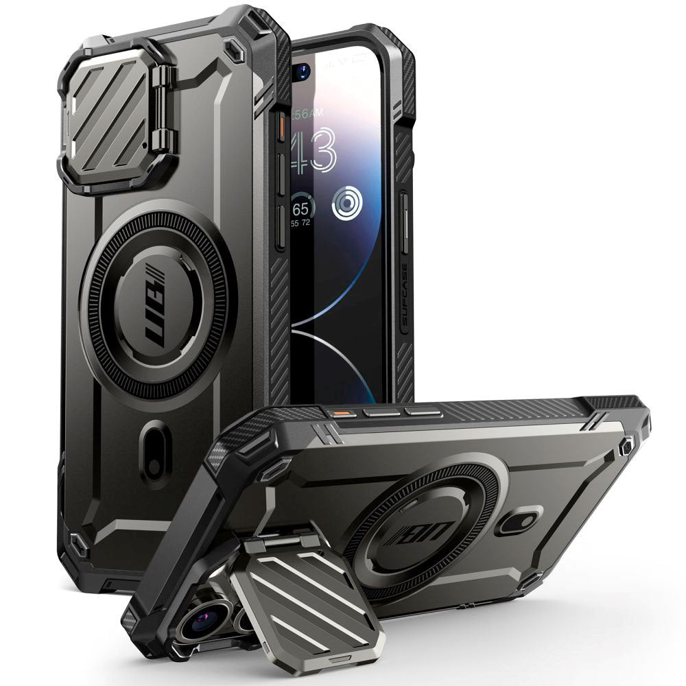 iPhone 15 Pro Max SUPCASE Unicorn Beetle XT Mag Tough Case w. Screen Protector - MagSafe Compatible - Black