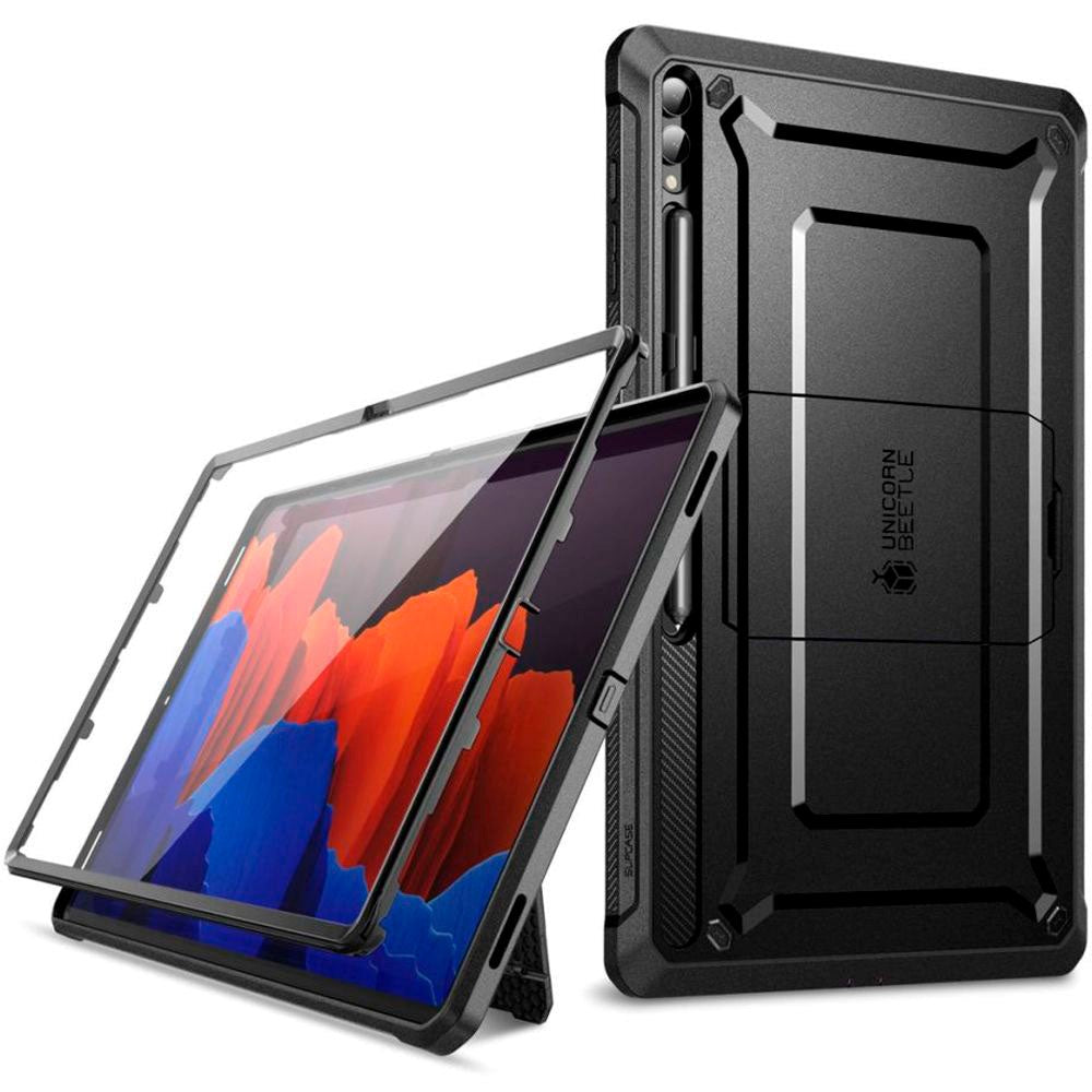 Supcase Samsung Galaxy Tab S8 Ultra Tough Case - Unicorn Beetle Pro Case w. Protective film - Black