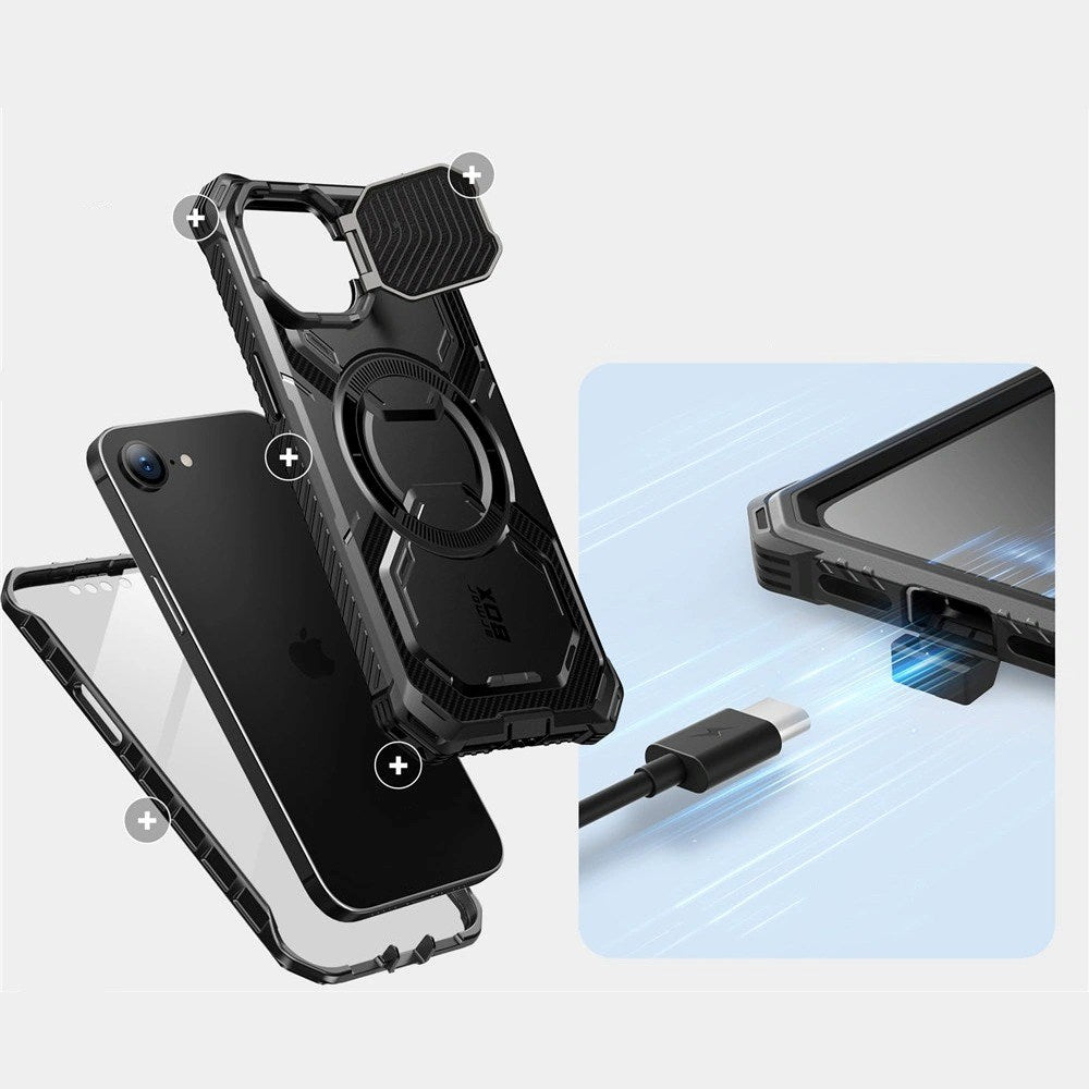 Supcase IBLSN Armorbox iPhone 17e / 16e Case - MagSafe Compatible - Black
