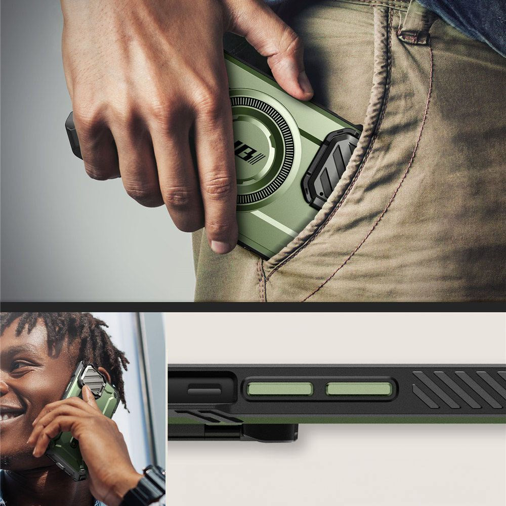 iPhone 17e / 16e / 15 / 14 / 13 Supcase UB XT Case with Stand Function - MagSafe Compatible - Green