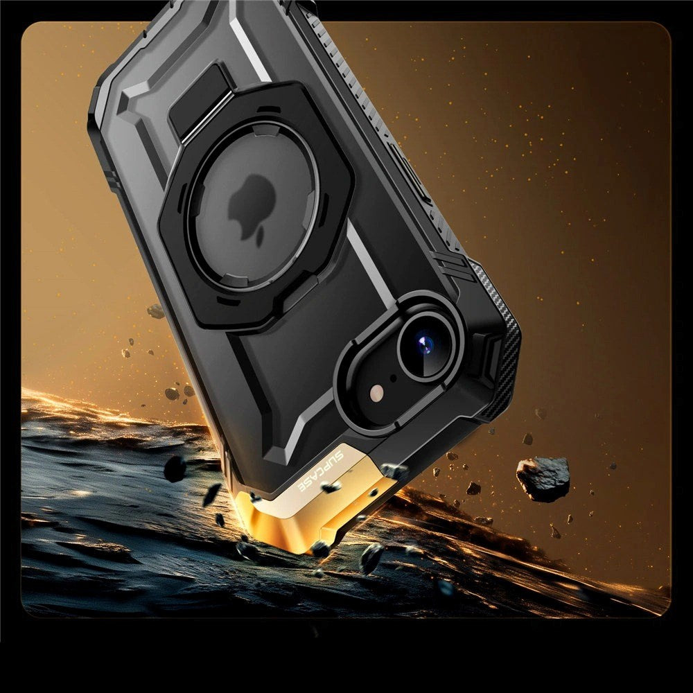 Supcase Unicorn Beetle Grip iPhone 16e Case - MagSafe Compatible - Transparent / Black