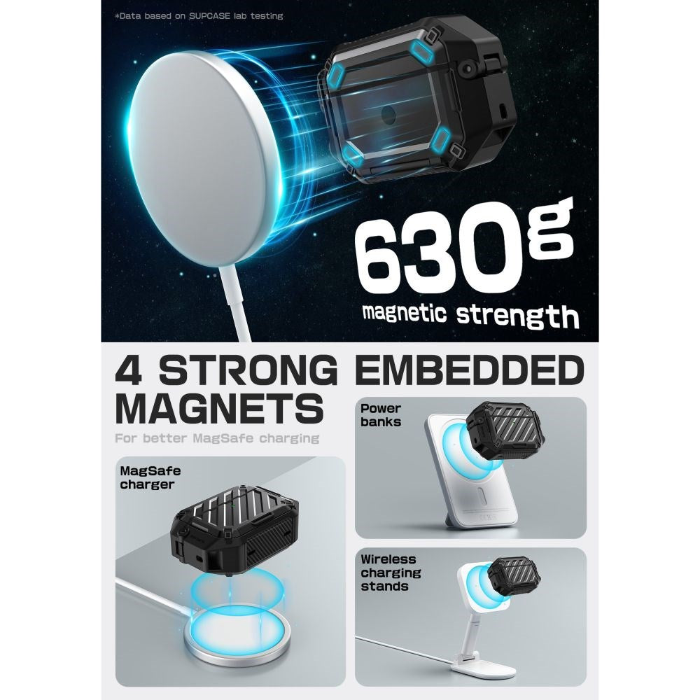 AirPods Pro (3. gen.) Supcase Unicorn Beetle Pro Case - MagSafe Compatible - Black