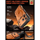 iPhone 17 Pro SUPCASE UB GRIB PRO MAG Case w. Screen Protector - MagSafe Compatibel - Transparent / Orange