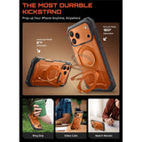 iPhone 17 Pro SUPCASE UB GRIB PRO MAG Case w. Screen Protector - MagSafe Compatibel - Transparent / Orange