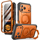 iPhone 17 Pro Max SUPCASE UB GRIB PRO MAG Case w. Screen Protector - MagSafe Compatibel - Transparent / Orange