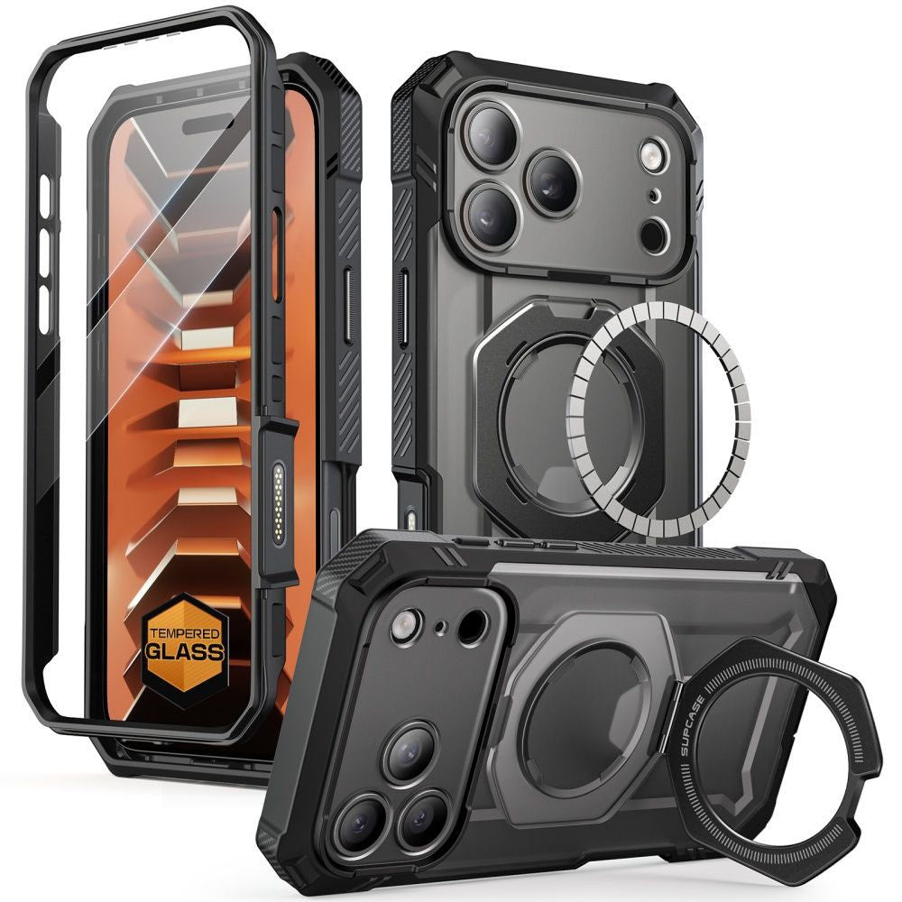 iPhone 18 Pro / 17 Pro Supcase Grip Pro Mag Case - MagSafe Compatible - Black
