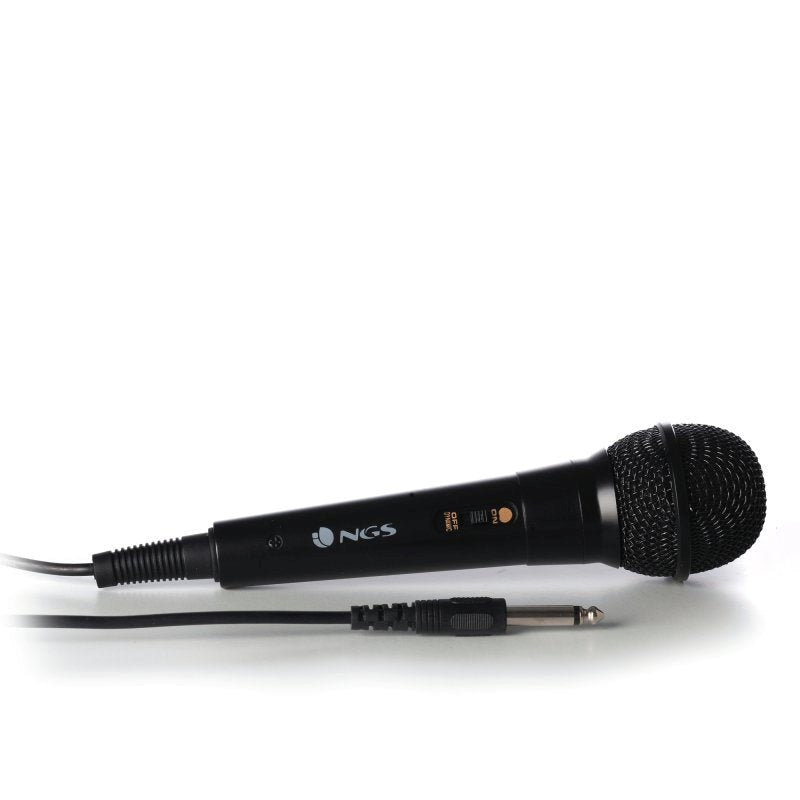 NGS AUX Microphone For Karaoke 3m 6.3mm Jackstick - Black (DEMO)