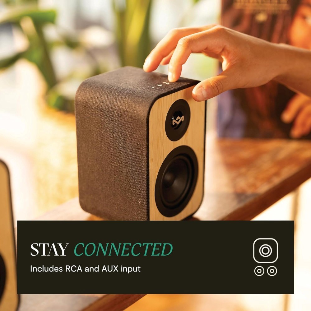 House of Marley Uplift Bookshelf Bluetooth Speaker - Black / Light Bamboo