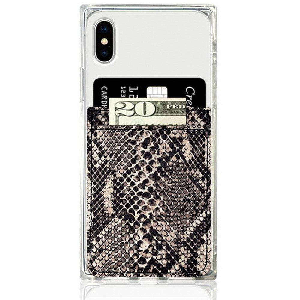 iDecoz Faux Leather Card Pocket for Mobile - Python