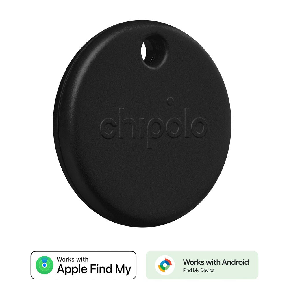 Chipolo POP Bluetooth GPS Tracker - Compatible with Apple Find My & Google's Find My Device - Black