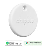Chipolo POP Bluetooth GPS Tracker - Compatible with Apple Find My & Google's Find My Device - White