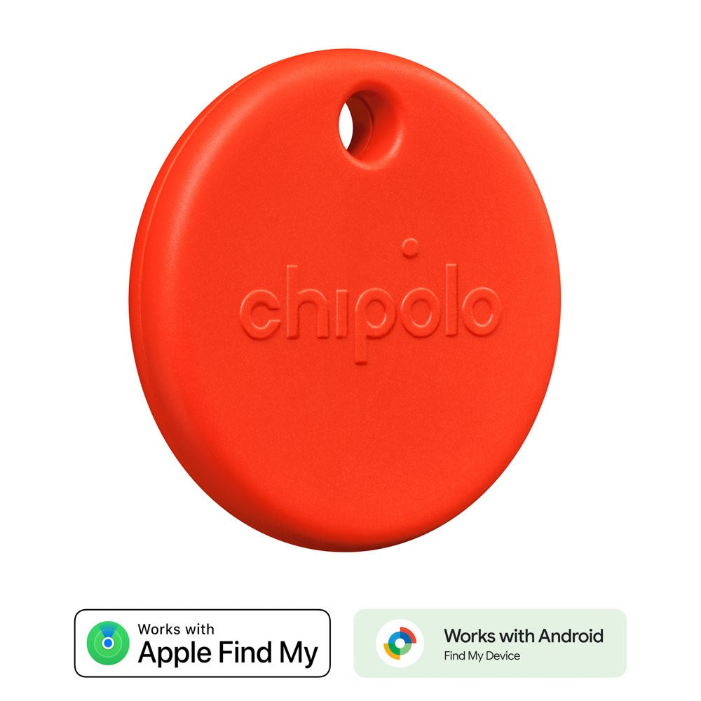 Chipolo POP Bluetooth GPS Tracker - Compatible with Apple Find My & Google's Find My Device - Red
